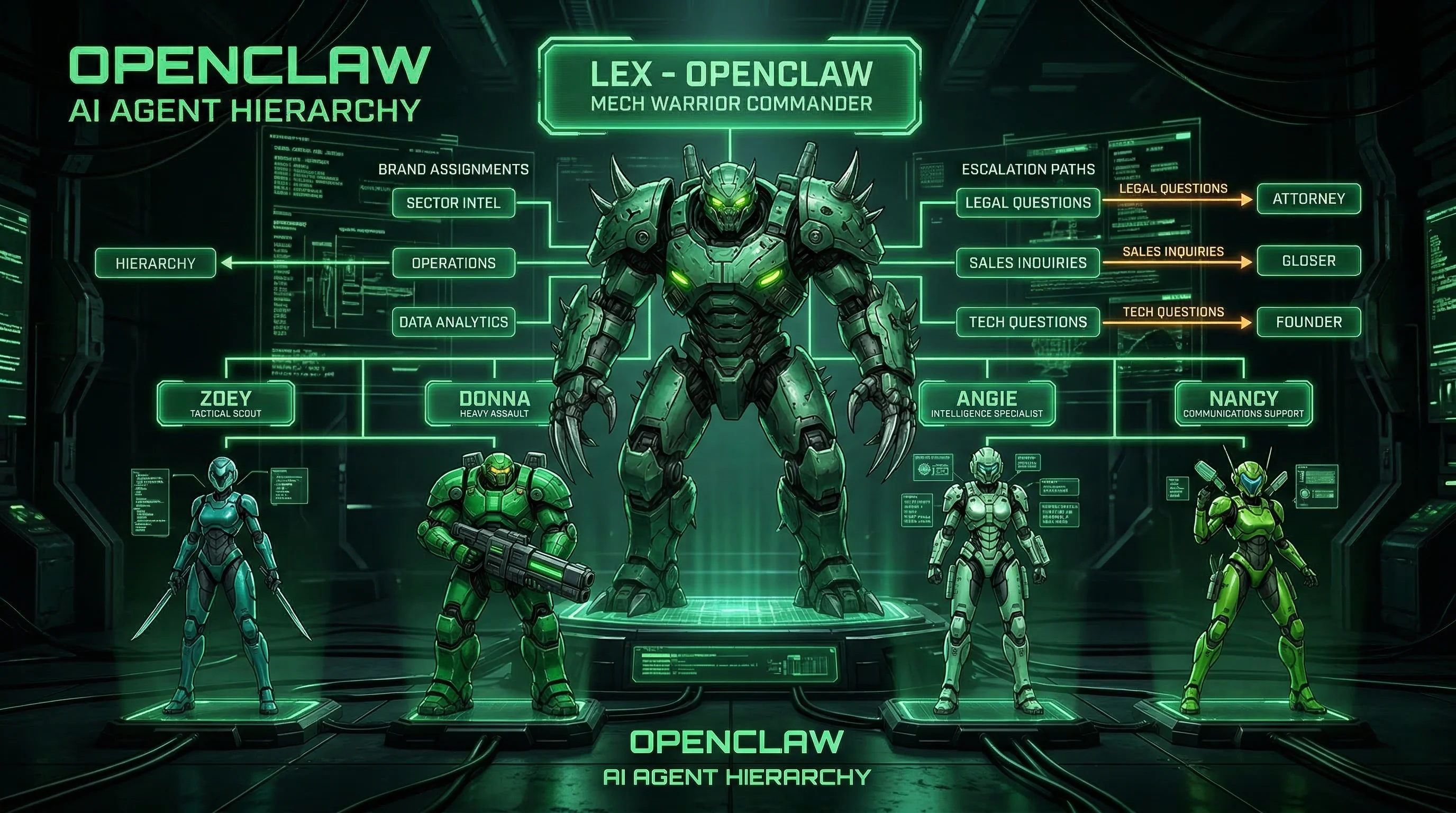 Lex AI agent system with 4 sub-agents