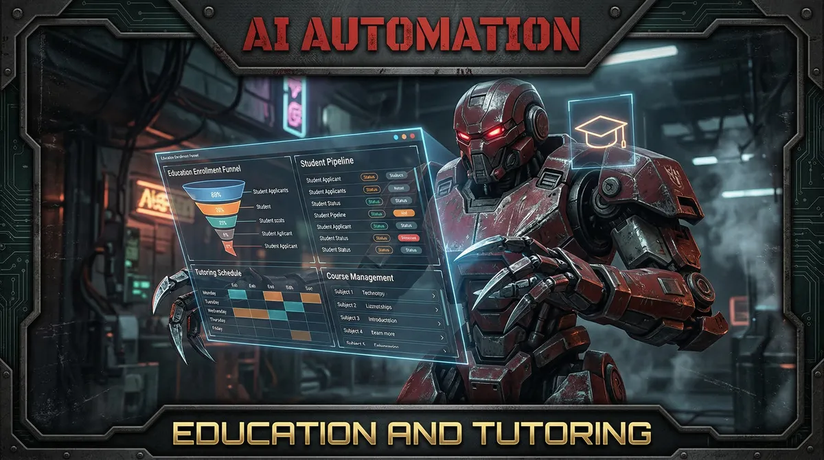 AI Automation for Education — OpenClaw tactical mech warrior illustration